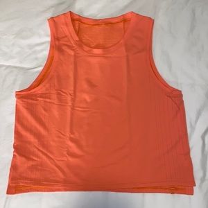 Lululemon muscle tank orange size 8